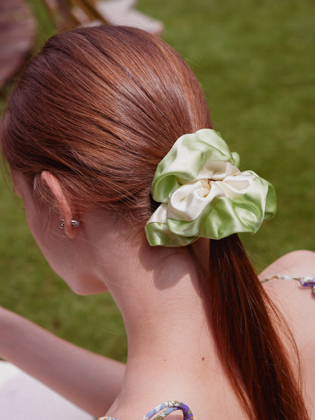 Matcha Latte XL Mulberry Silk Scrunchie