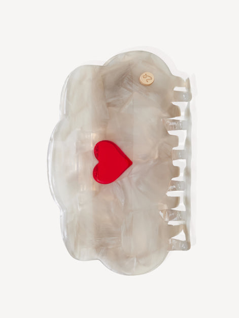 Cupid Hair Claw Dove Heart