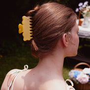 Cloudline Large Hair Claw in Lemon Cream