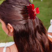 Cloudline Medium Hair Claw in Cherry Wine