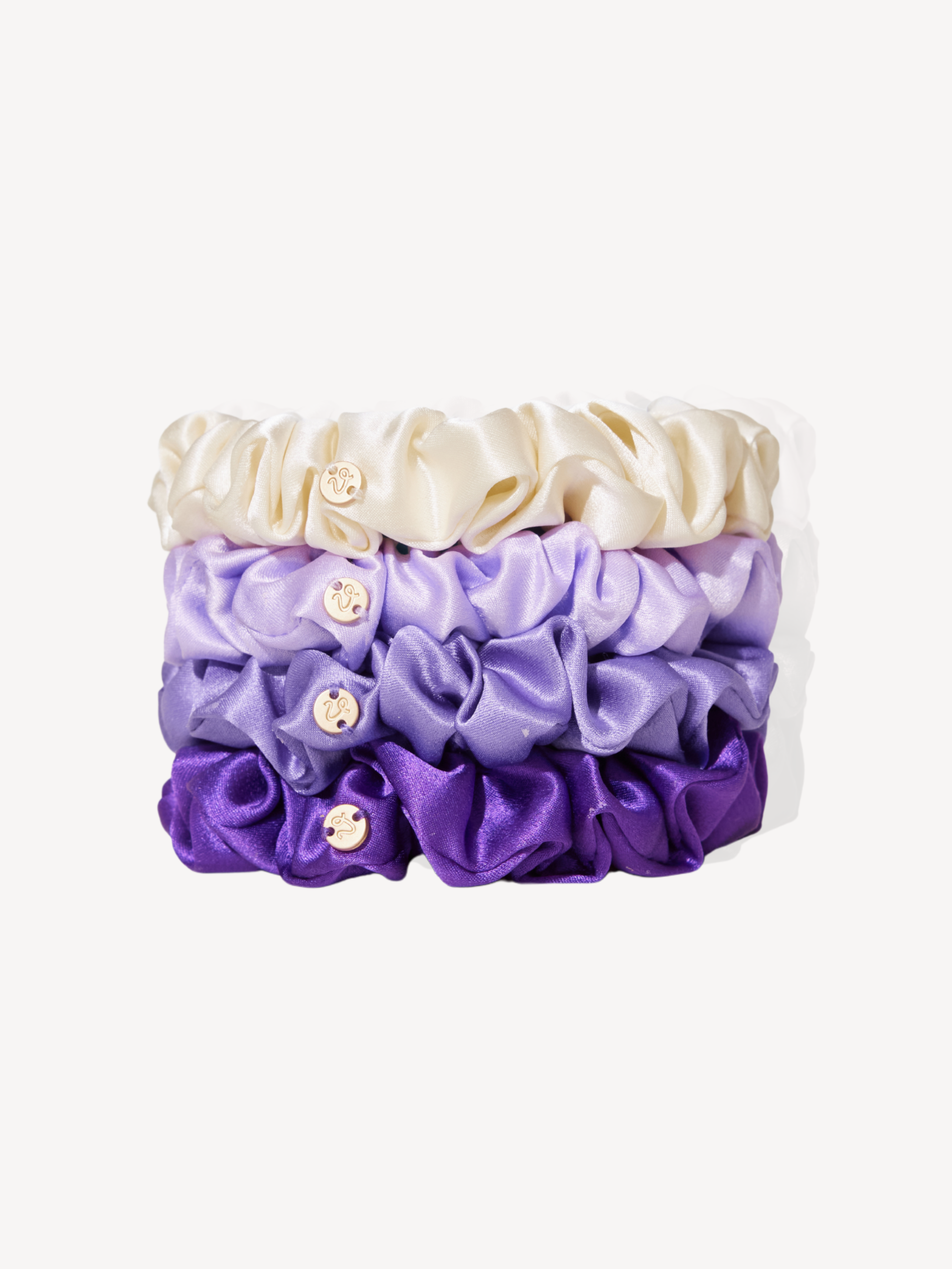 Lavender Bloom Mulberry Silk Scrunchie Set