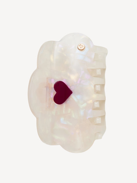 Cupid Hair Claw Ivory Heart