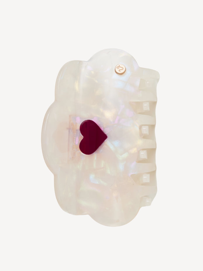 Cupid Hair Claw Ivory Heart