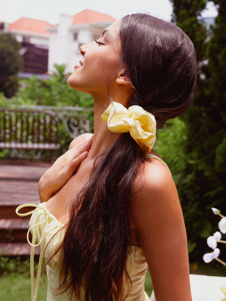 Buttercream XL Mulberry Silk Scrunchie