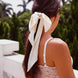 Moonlight Mulberry Silk Romantic Bow