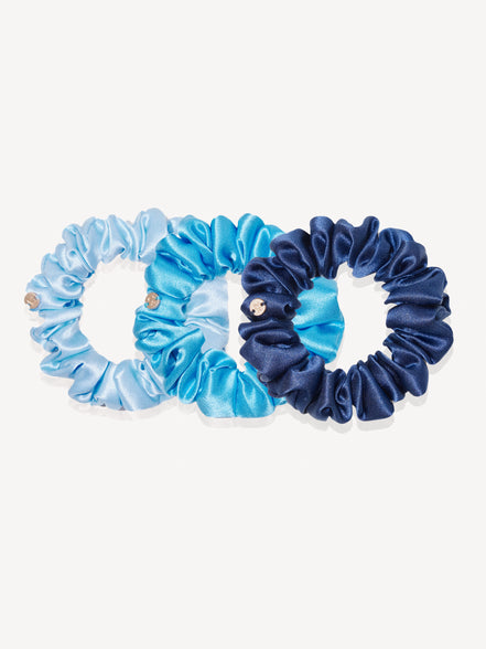 Azure Coast Mulberry Silk Scrunchie Set
