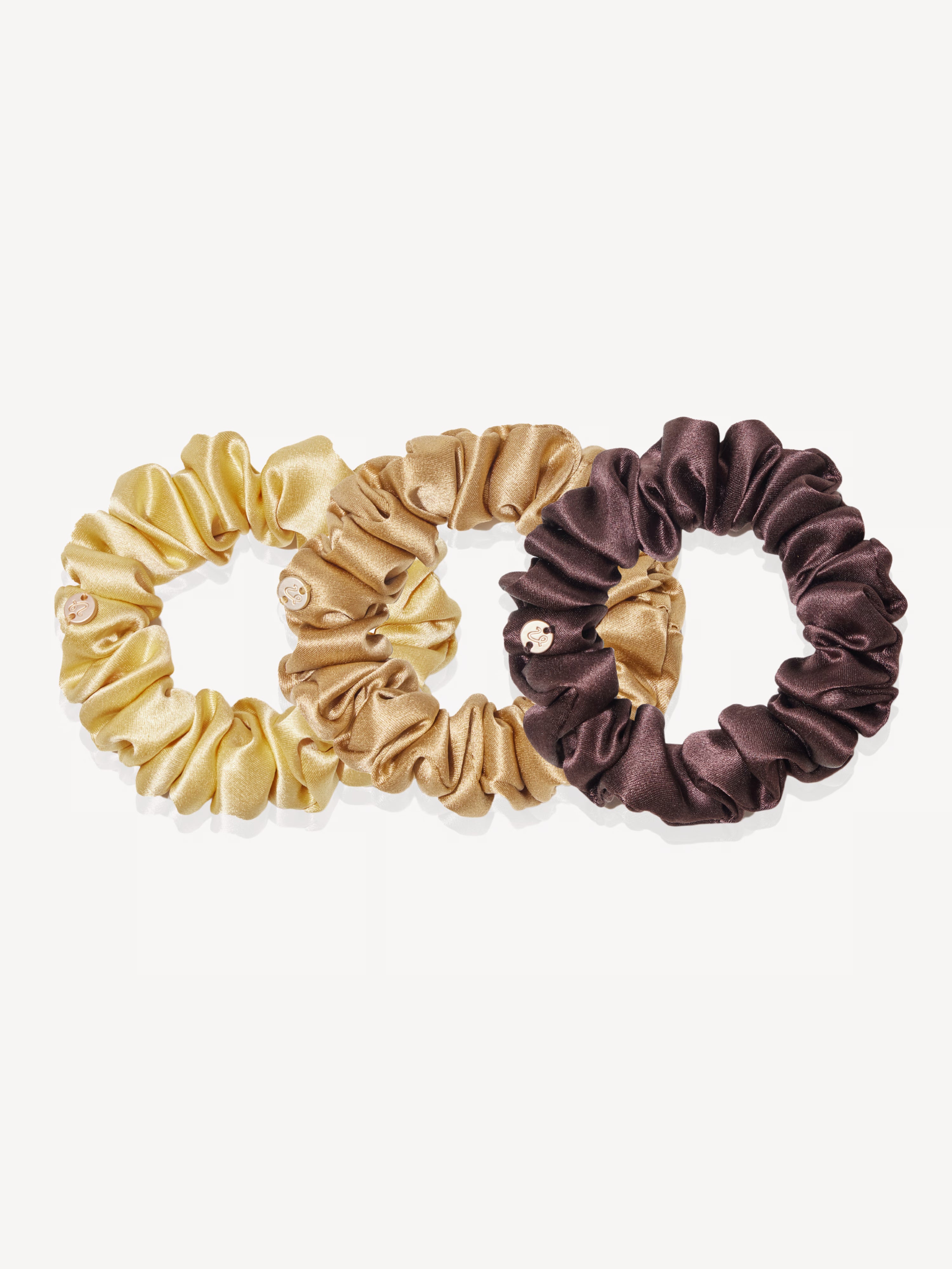 Golden Hour Mulberry Silk Scrunchie Set