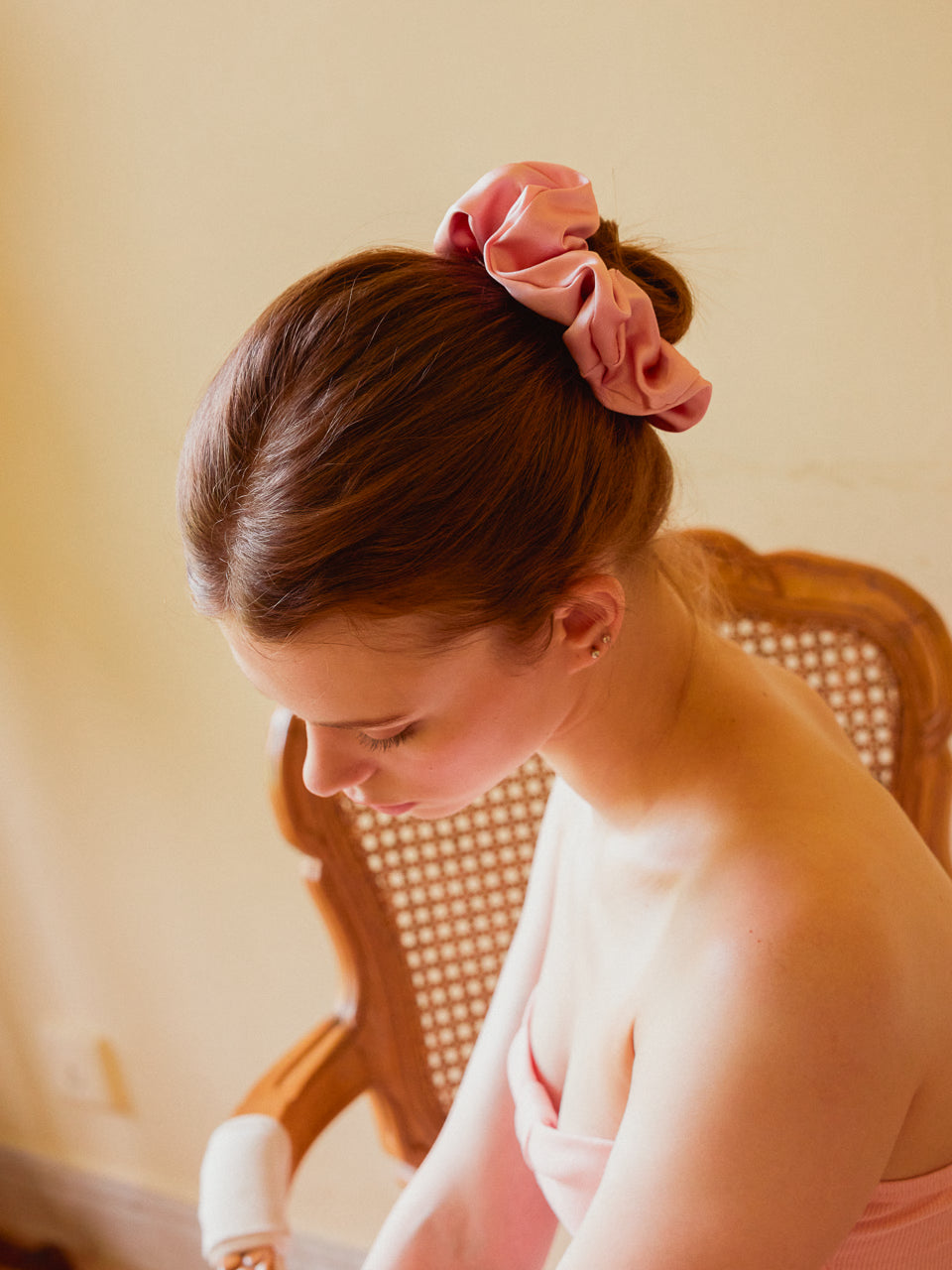 Rosewater XL Mulberry Silk Scrunchie