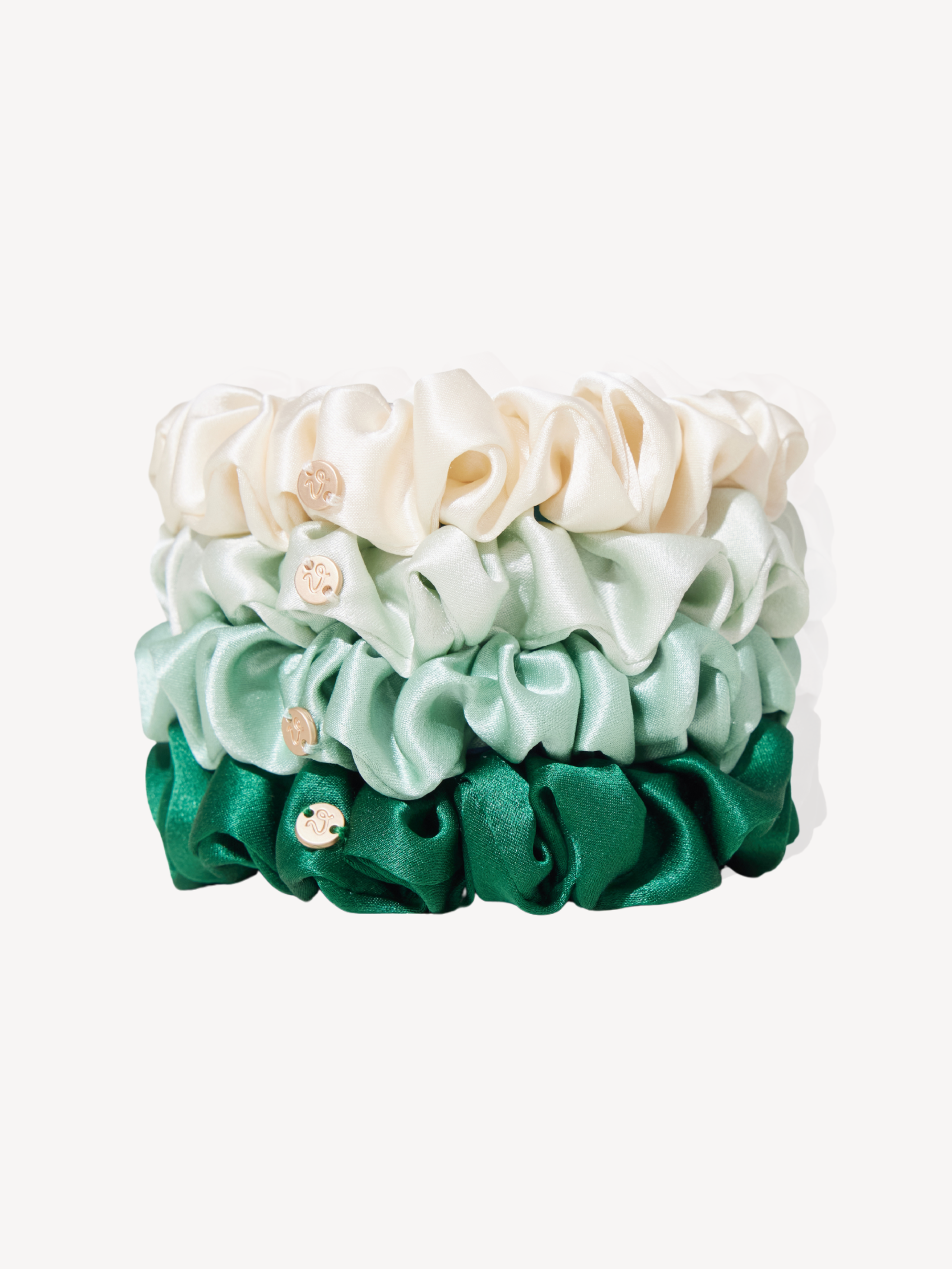 Emerald Garden Mulberry Silk Scrunchie Set