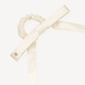 Soft Ivory Mulberry Silk Ribbon Bow