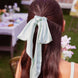Mint Whisper Mulberry Silk Romantic Bow