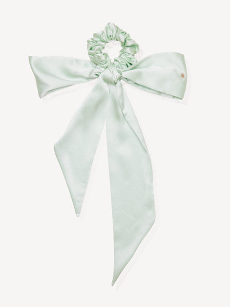 Mint Whisper Mulberry Silk Romantic Bow