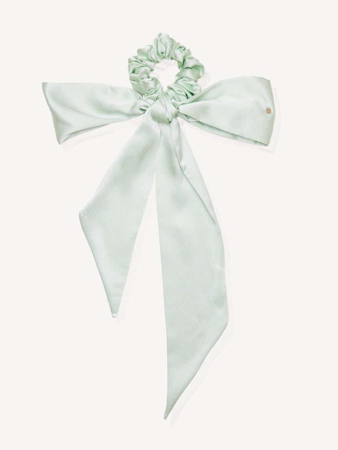 Mint Whisper Mulberry Silk Romantic Bow