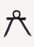 Midnight Black Mulberry Silk Ribbon Bow