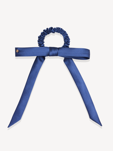 Royal Sapphire Mulberry Silk Ribbon Bow