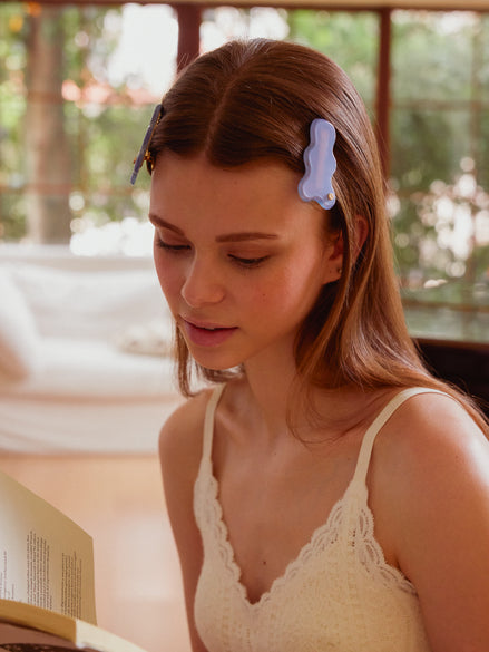 Cloudline Hair Clips in Morning Sky