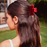 Cloudline Medium Hair Claw in Cherry Wine