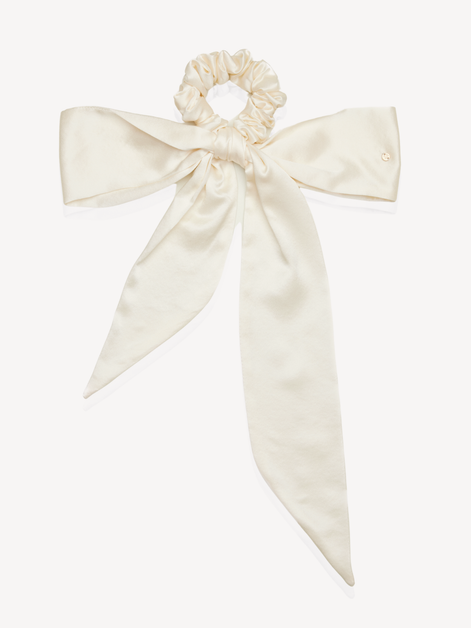 Moonlight Mulberry Silk Romantic Bow