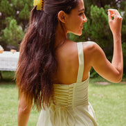 Cloudline Medium Hair Claw in Lemon Cream