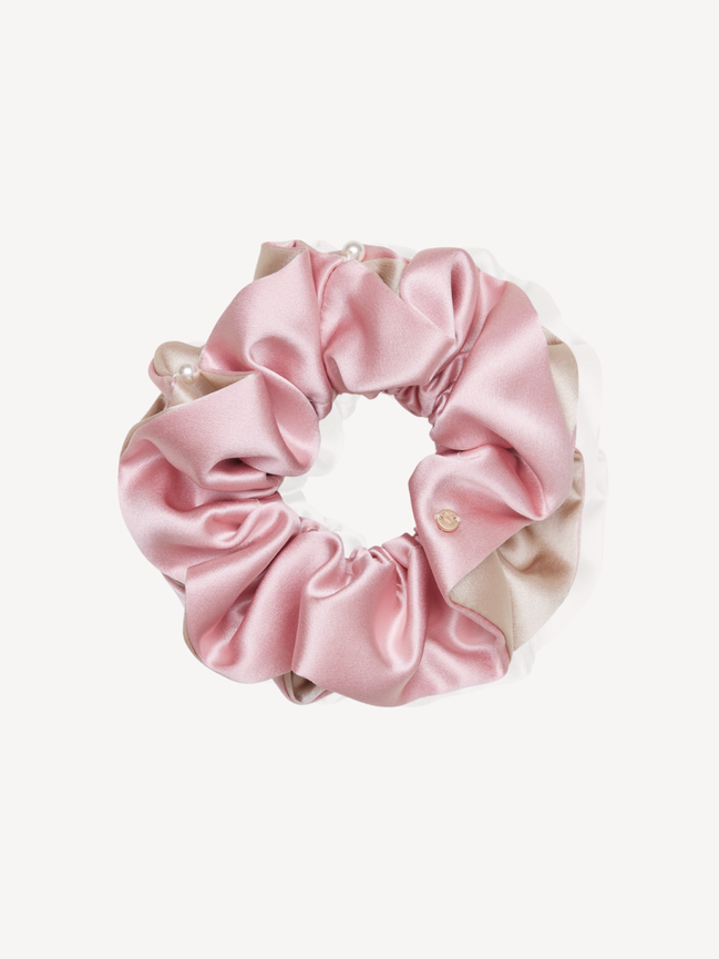 Pearl Blush XL Mulberry Silk Scrunchie