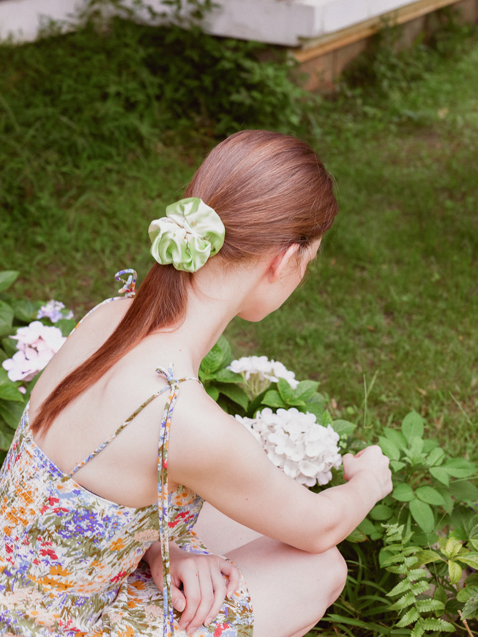 Matcha Latte XL Mulberry Silk Scrunchie