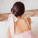Pink Peony Mulberry Silk Romantic Bow