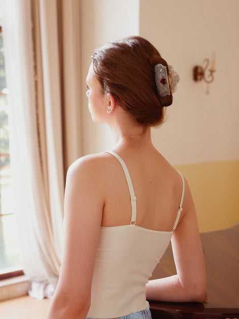 Cupid Hair Claw Dove Heart