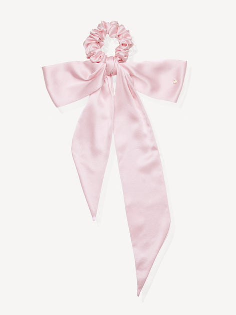 Pink Peony Mulberry Silk Romantic Bow