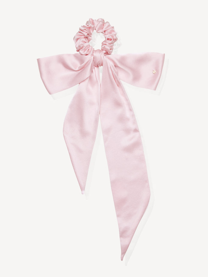 Pink Peony Mulberry Silk Romantic Bow