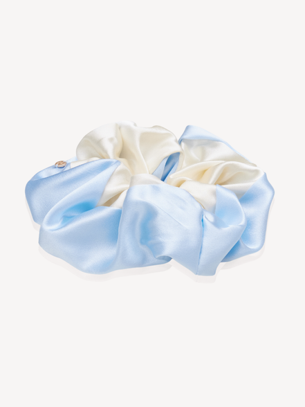 Cloud Sky XL Mulberry Silk Scrunchie