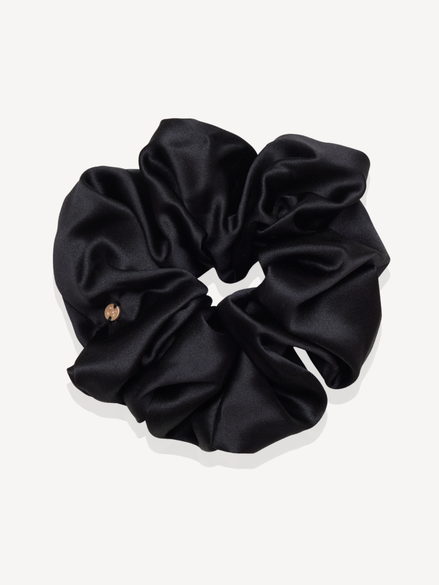 Midnight XL Mulberry Silk Scrunchie
