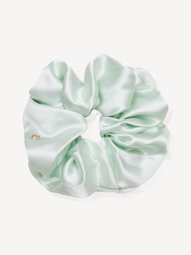 Mint Frost XL Mulberry Silk Scrunchie
