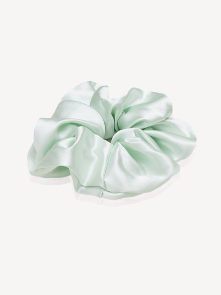 Mint Frost XL Mulberry Silk Scrunchie