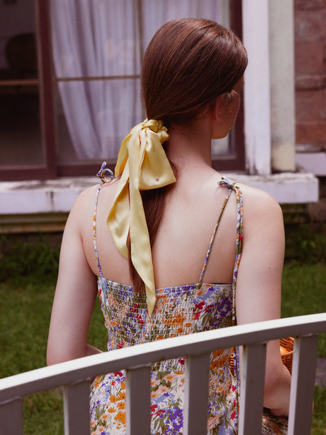 Buttercup Mulberry Silk Romantic Bow