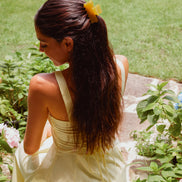Cloudline Medium Hair Claw in Lemon Cream