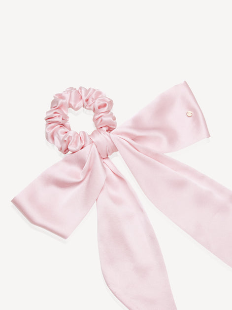 Pink Peony Mulberry Silk Romantic Bow