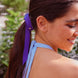 Royal Sapphire Mulberry Silk Ribbon Bow