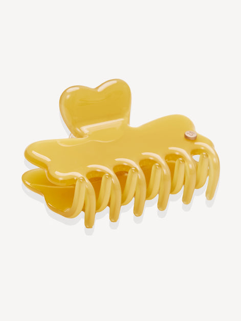 Cloudline Medium Hair Claw in Lemon Cream
